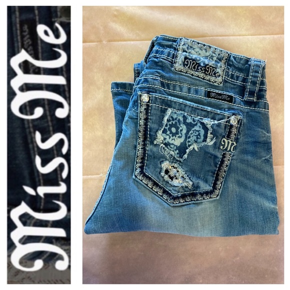 Miss Me Denim - ➡️Miss Me Mid Rise MP85748 Bootcut Denim Jean Size 29x33”